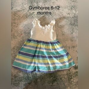 Gymboree Striped Baby Dress with Ruffled Sleeves